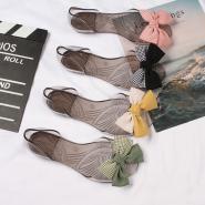 Summer transparent Plaid Bow sandals