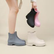 合利鲨时尚新款短筒雨鞋女式外穿雨靴低帮平底水靴成人套鞋雨靴